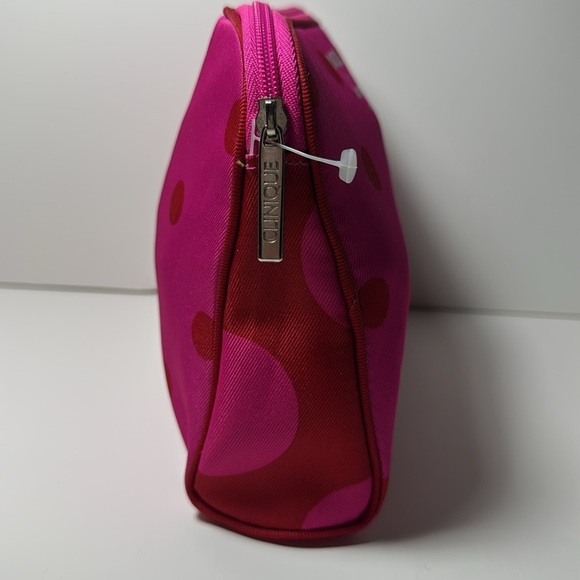 Kate Spade Clinique Pink Polka Dot Cosmetic Bag NWOT - Picture 2 of 5